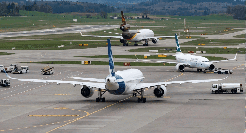 Private Planes On The Runway