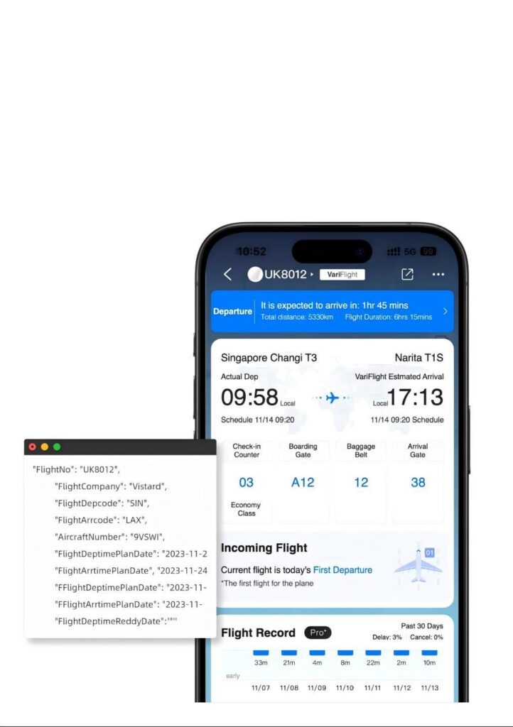 VariFlight DataWorks Use case for flight status at APP